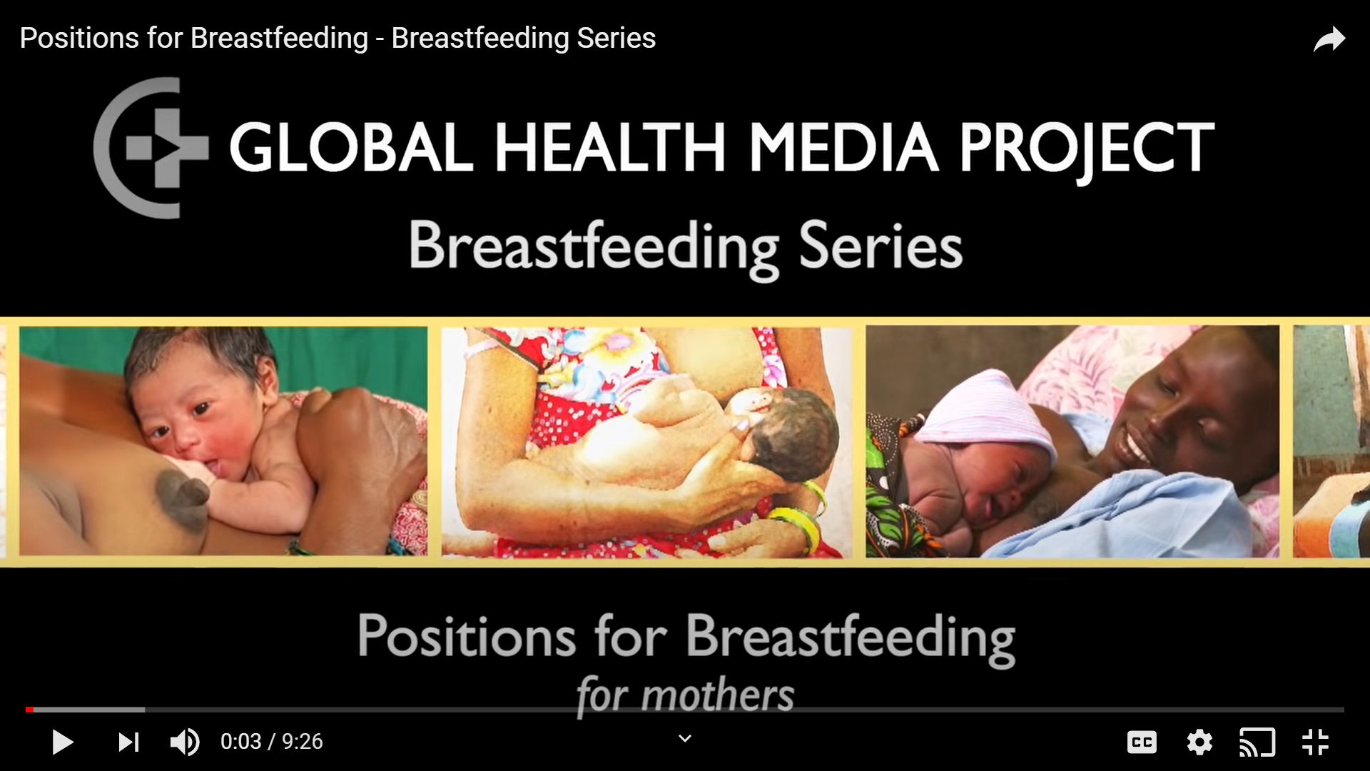 Positions for Breastfeeding (Global Health Media Project)