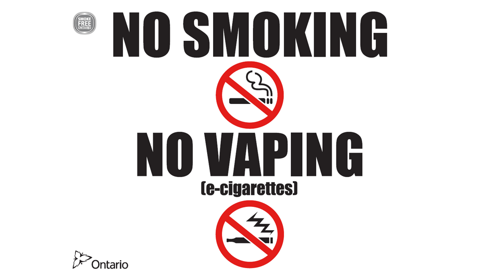 No smoking or vaping