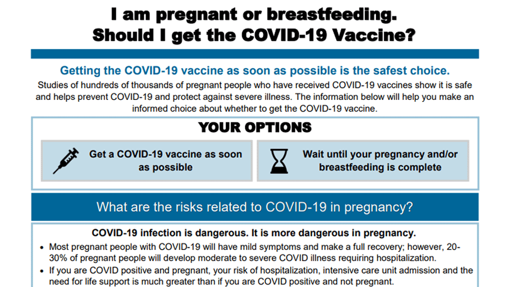 Vaccination in Pregnancy & Breastfeeding Decision-Making Tool